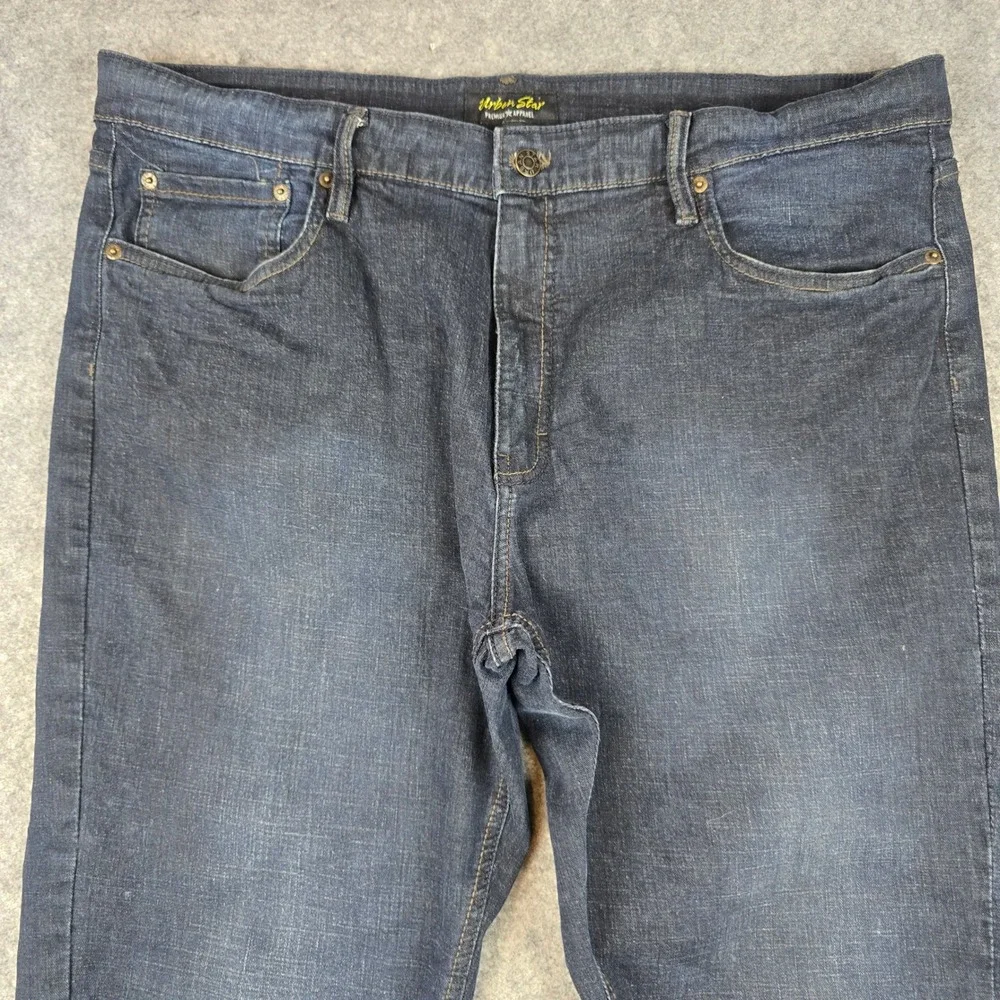 Urban Star Jeans Mens 40x30 Dark Wash‎ Straight Leg Stretch Denim